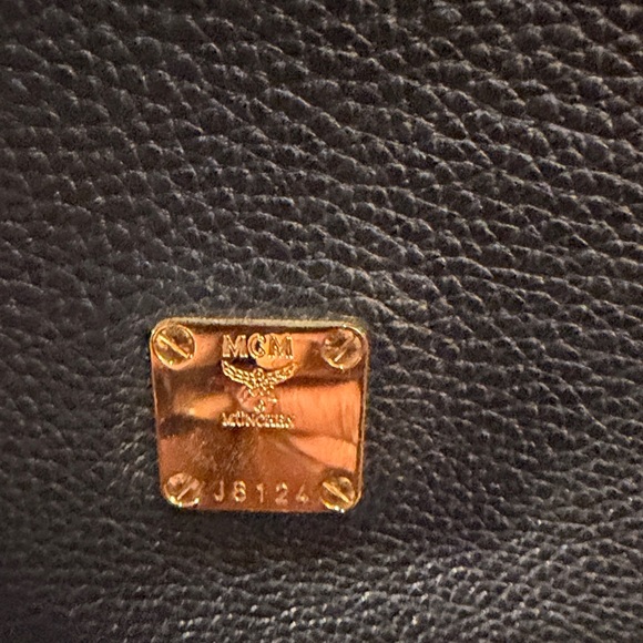 MCM Black Shoulder Bag with Gold Details - Picture 2 of 14